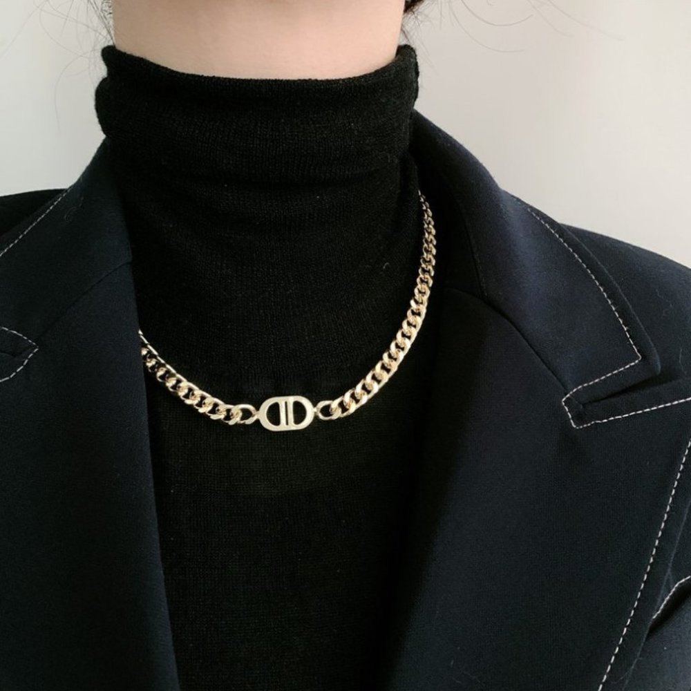 NEW 18K Gold Plated Chunky Link Chain Necklace - Picture 2 of 5